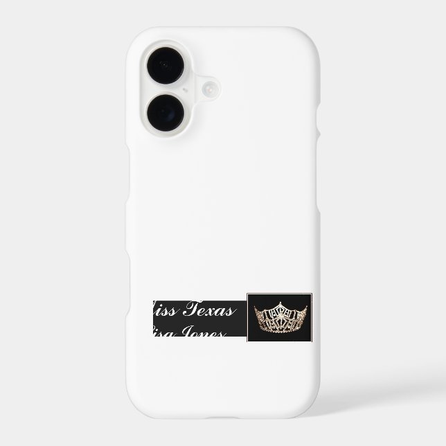 iPhone 7 Case Pageant Crown & Custom Name (Back)