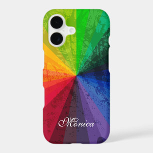 iPhone 7 Case Rainbow Stripes Personalised