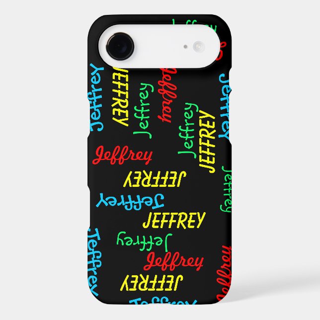 iPhone 7 Case, Repeating Names, Personalised (Back)