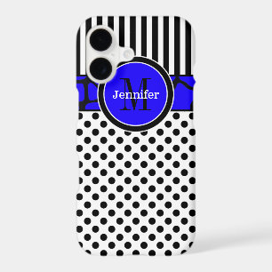 iPhone 7 Case   Stripes, Dots   Blue