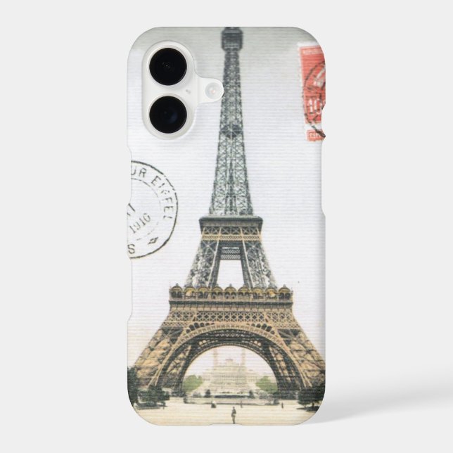 iPhone 7 case- Vintage Eiffel Tower (Back)