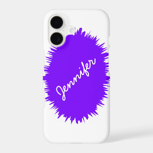 iPhone 7 Case, White and Purple, Personalised