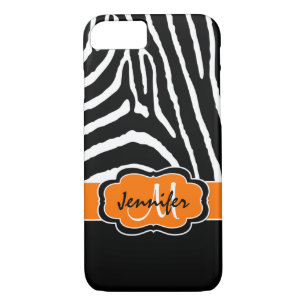 iPhone 7 Case Zebra Stripes Orange