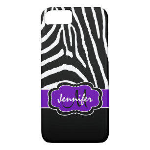 iPhone 7 Case   Zebra Stripes   Purple