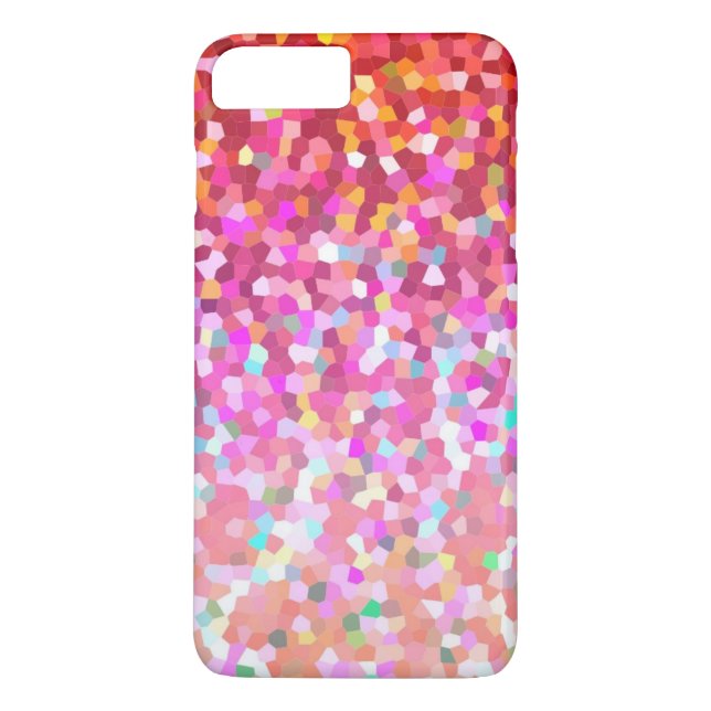 iPhone 7 Plus Case Mosaic Sparkley Texture (Back)