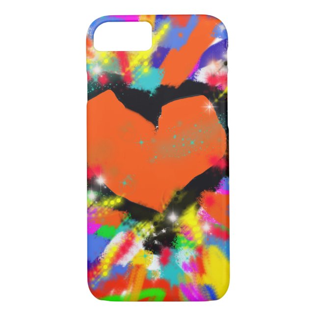 iPhone 7 with colourful heart Case-Mate iPhone Case (Back)