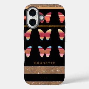 iPhone 7 with striped butterflies 16 Case