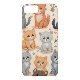 iPhone 8/7 Cases  Cute kitten pattern Phone Case