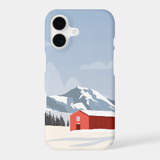iPhone case design: Sweden, winter landscape.