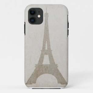 iPhone case Eiffel Tower Paris linen vintage