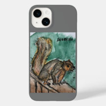iPhone case featuring an image of a squirrel 