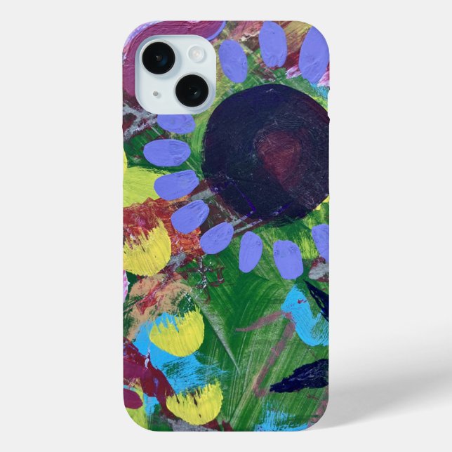 IPhone case in Abstract Flowers2 design (Back)