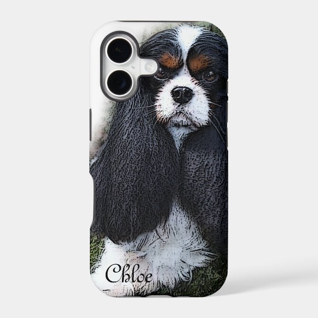 iPhone case, king charles cavalier spaniel, iPhone (Back)