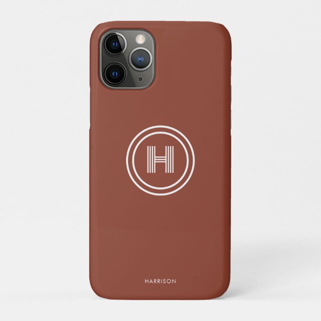 iPhone Case | Modern Simple Monogrammed (Back)