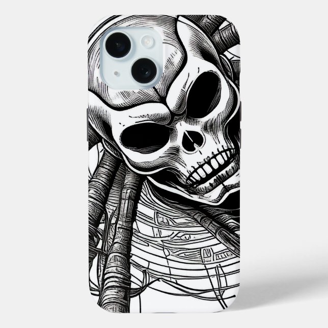 Iphone Case - Multiple Phones - Skull Sketch (Back)