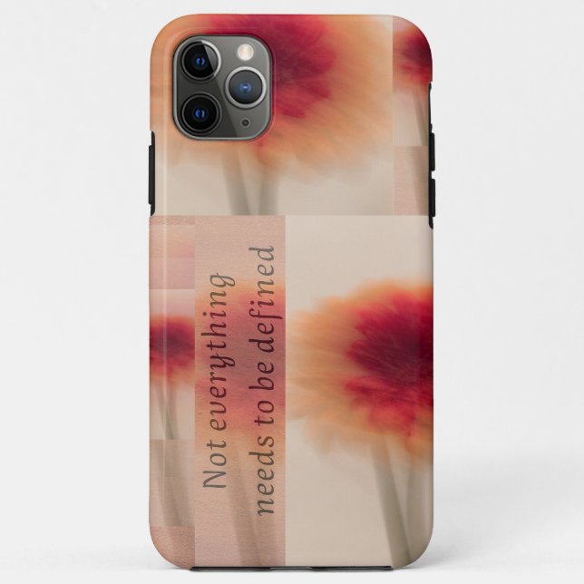 iPhone Case | Protective Floral Quote Design (Back)