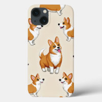 iPhone case with a cute Welsh Corgi character