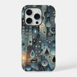 iPhone case with a rainy city feel