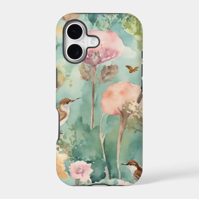 iPhone Case with Butterfly Design (Back)