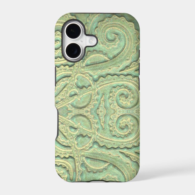 iPhone case with Craftsman tile pattern (Back)