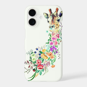iPhone Case with Floral Giraffe