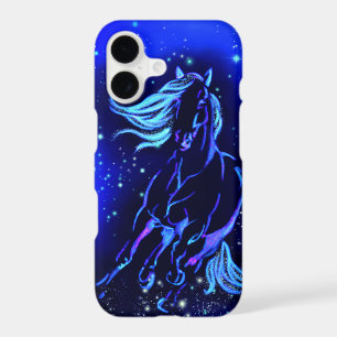 iPhone Case with Horse Running In Starry Night