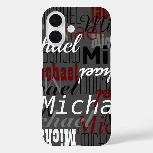 iPhone Case with Over-sized Name Pattern (Back)