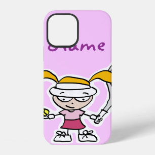 iphone case with tennis girl cartoon