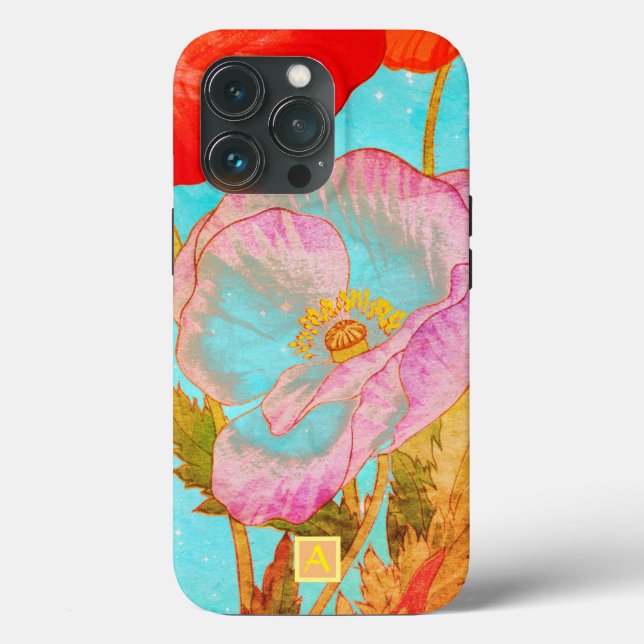 IPHONE CASES JAPANESE POPPY IN A TWILIGHT SKY (Back)