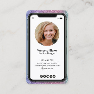 iPhone cell phone instagram blogger Business Card