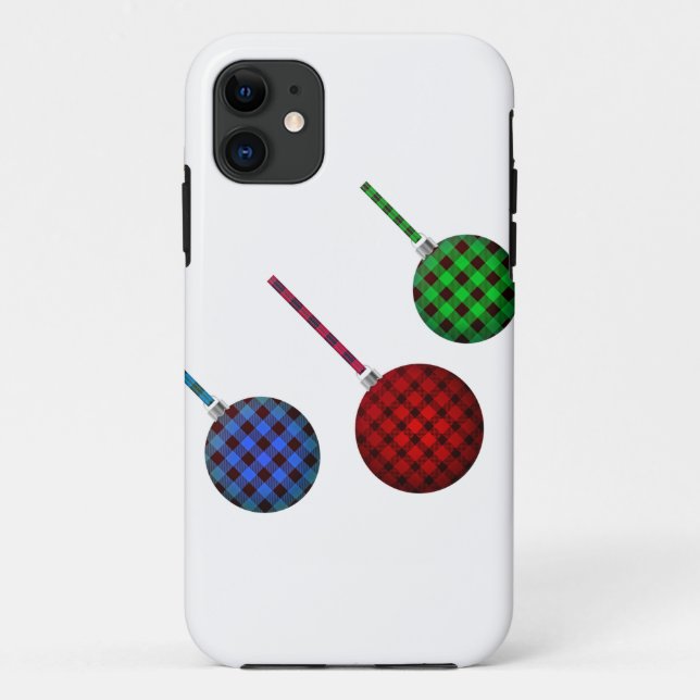 iPhone Flannel Christmas ornament case (Back)