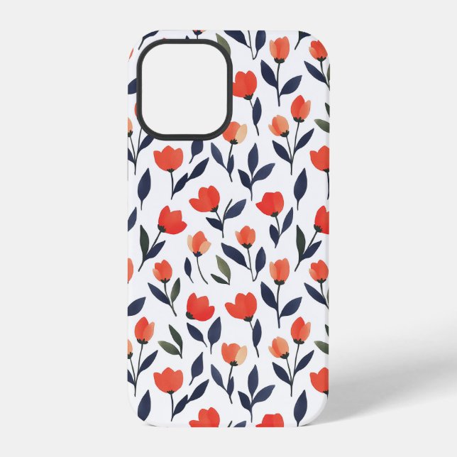 iphone floral pattern phone case (Back)