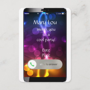 iPhone Invitation with Custom Background