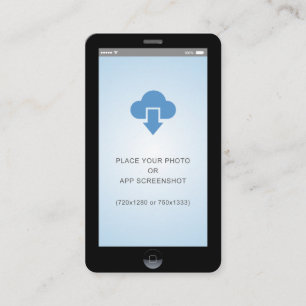 iPhone iOS Style App Screenshot Photo Business Card