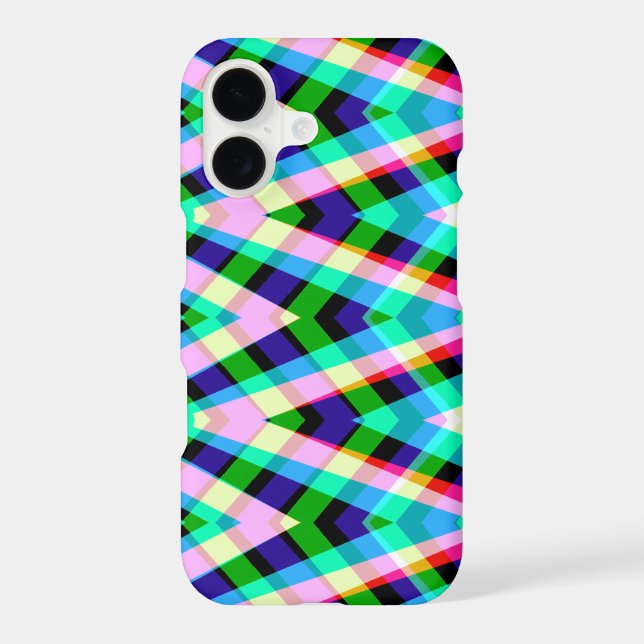 iPhone / iPad case, An vibrant plaid multicolor  (Back)