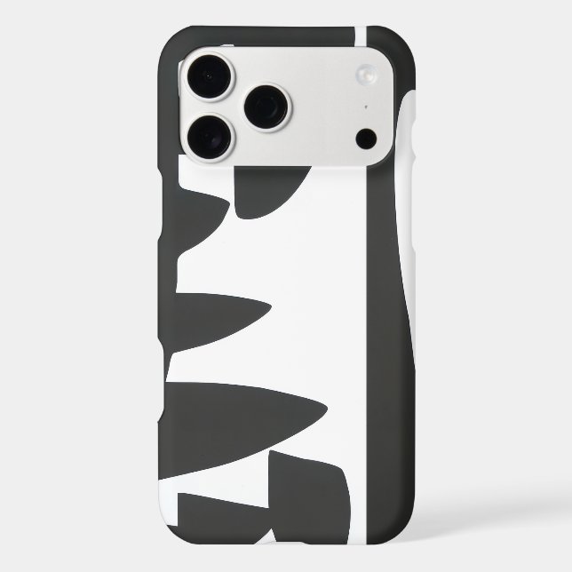 iPhone / iPad case black and white Abstract art (Back)