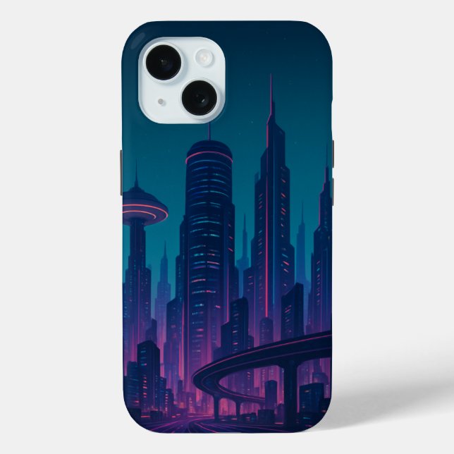iPhone / iPad case Cyber City Glow (Back)