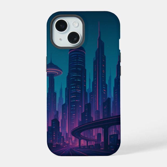 iPhone / iPad case Cyber City Glow (Back)