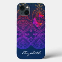 iPhone / iPad case DIY NAME ANTIQUE LACE IN GREY