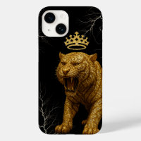 iPhone / iPad case  Furious Golden King Tiger with