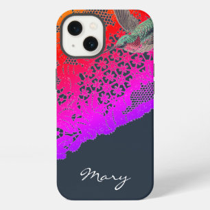 iPhone / iPad case HUMMINGBIRD AND CUSTOM NAME