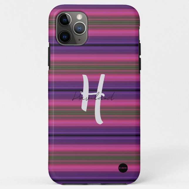 iPhone / iPad case Purple Stripe HAMbWG (Back)