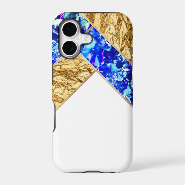 iPhone / iPad case Sparkling Glitter Silver  (Back)