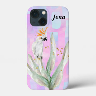 iPhone / iPad case with Cockatoo on Plant