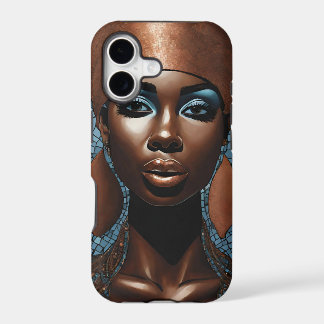 iPhone / iPad case Woman Mosaic Copper Blue