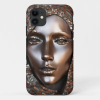 iPhone / iPad case Womans Copper Mosiac Face