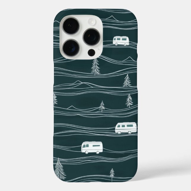 iphone road trip pattern phone case (Back)