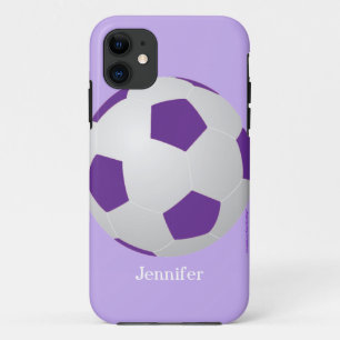 iPhone SE, 5/5s Case, Soccer, Purple, Personalised Case-Mate iPhone Case