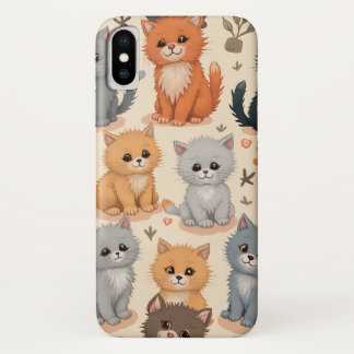 iPhone X Cases  Cute kitten pattern Phone Case