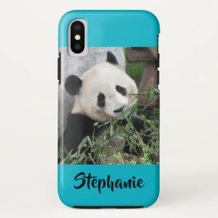 iPhone X Tough Case Giant Panda Typography  Blue 
